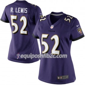 Camiseta Mujer NFL Baltimore Ravens Ray Lewis 52 Nike Púrpura 